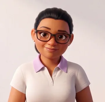 A ZEFA, assistente do InvenTI, sorrindo